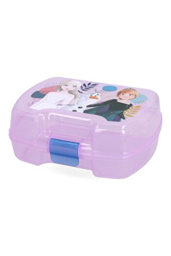 Generic STOR Frozen Themed Premium BPA-Free Rectangular Plastic Sandwich Box Purple and Blue