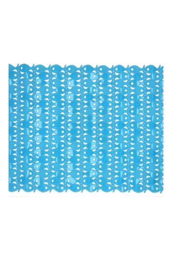 Generic TATAY Fish Design Rectangular Anti-Slip PVC Bath Mat Blue 97 x 36cm 5510000