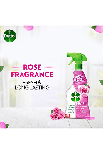 Dettol Healthy Home Rose All-purpose Cleaner Trigger Spray 500 ml Kills 99.9% Germs, Multi-surface Cleaner