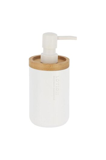 Generic Tendance Polyresin and Bamboo Liquid Soap Dispenser White and Brown 280ml 62101210