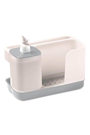 Generic Snips Tidy Up Dish Washing Set with Soap Dispenser White and Grey 000769