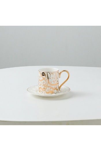 Bien Servi Piece Elegant Design High Quality Turkish Coffee Set White