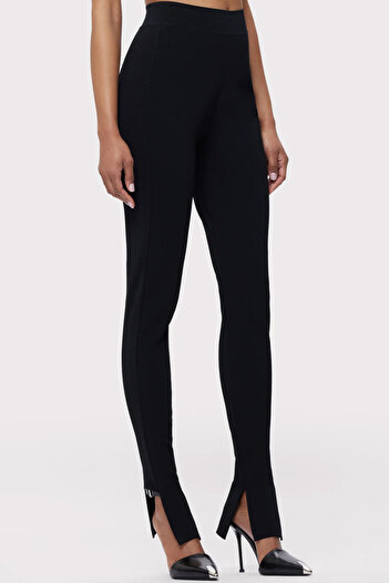 Herve Leger Split Panelled Tights - - S, Black