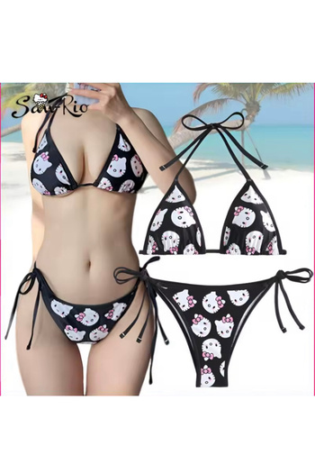 Köstebek Hello Kitty Üçgen Bikini Takımı