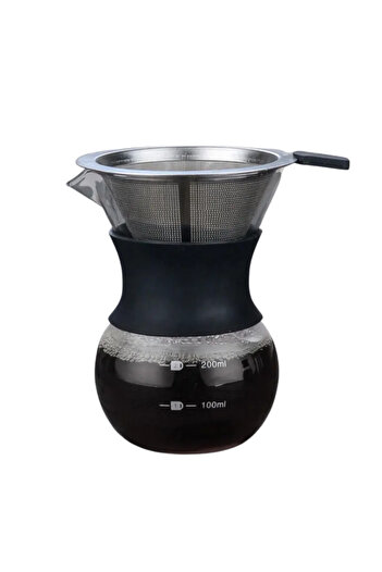 Generic Pour Over Coffee Maker with Stainless Steel Filter - 200ml