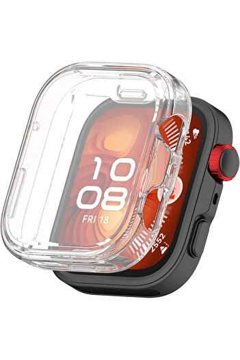 Fibaks Huawei Watch Fit 4 Compatible Case and Screen Protector 360 Full Protection Case Cover