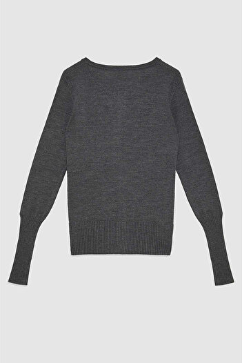 Patrizia Pepe WOOL CARDIGAN - PATRIZIA PEPE - XS/S, GREY