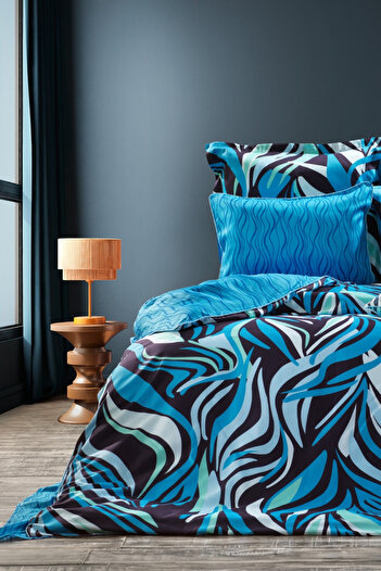 ZEBRACASA Grande 7 Piece Double Silk Duvet Cover Set