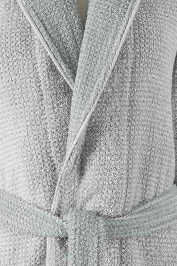 Özdilek Sadem Organic Plaid Shawl Collar Bathrobe