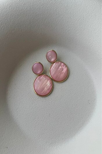 Orvix Accessories Non-Fade Steel Looking Pink Women's Earrings Evening Earrings Summer Earrings Vintage Earrings