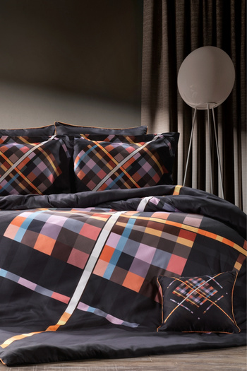 ZEBRACASA Torcello 7 Piece Double Silk Duvet Cover Set