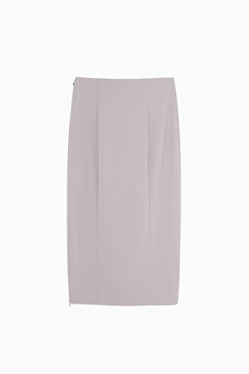Patrizia Pepe SIMPLE MIDI SKIRT - PATRIZIA PEPE - GREY, 38
