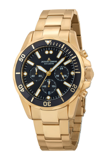 Jacques Lemans Ανδρικό Ρολόι Jacques Lemans 1-2091J, Quartz, 44mm, 20ATM