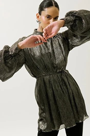 Manuka Shiny Tunic with Volan Gold