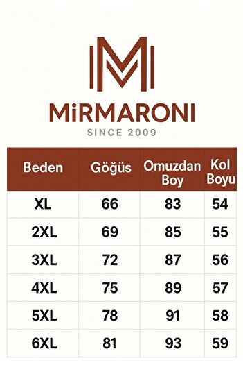 MİRMARONİ Men's Oversize Large Size Linen Look Shirt