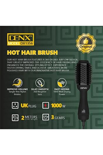 Denx Dnex DX1356 Hair Styler with Heat-Resistant Silicone Technology