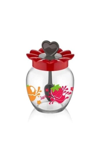 HAPPY COOKING Jam Jar with Spoon 370ml