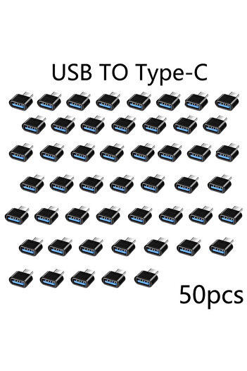 Choice محول بيانات USB 3.0 ذكر OTG A أنثى من 50 قطعة باللون الأسود لأجهزة MacBook Proi