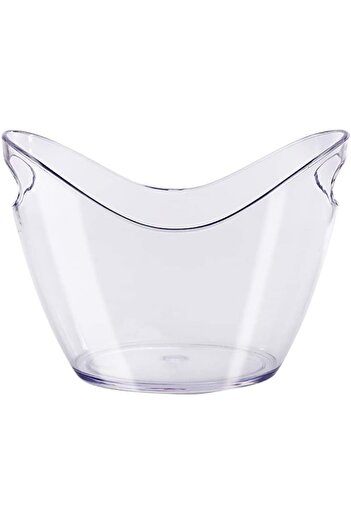 NAGO Large Transparent Plastic Ice Bucket, 7.5 Liters