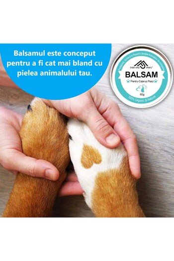 Fish & Paws Balsam hidratant pentru caini si pisici Fish & Paws ®, formula 100% naturala si organica