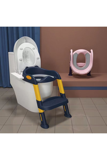LUDIRO Reductor WC pentru Copii cu Scarita Pliabila Ajustabila, Suport Ergonomic