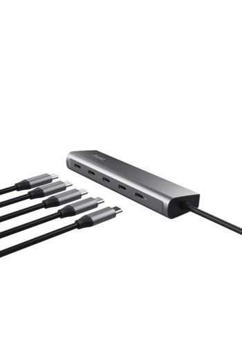 Trust Hub-uri USB Hub Trust Halyx 5 x USB-C, gri