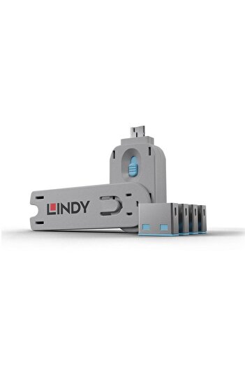 LİNDY Cabluri periferice Lindy USB Port Locks 4x Blue+Key