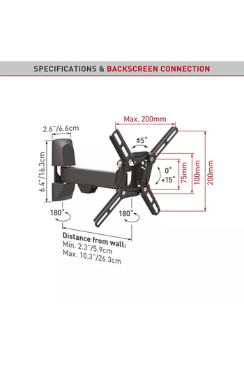 Barkan TV / Monitor Mounts Barkan FM 13-43" 25kg TV Wall Mount