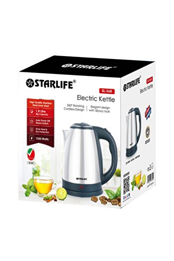 Generic Stargold 1.5l Electric Kettle With 1500w Power, Stainless Steel, Auto Turn-off
