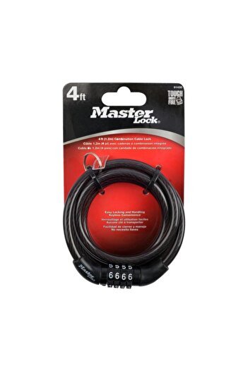 Generic Master Lock Bicycle Combination Lock Black 4 x 5/6ft