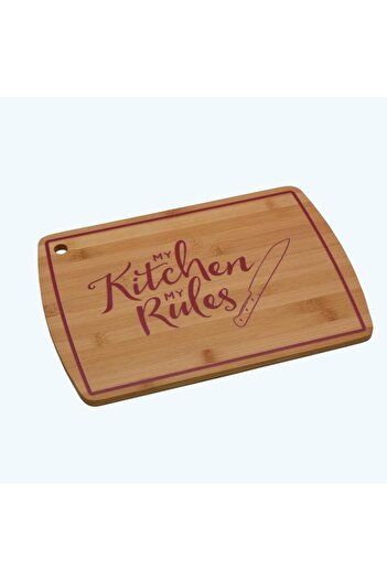 Generic Bien Servi Rectangular Shape Anti Slip Base Sustainable Bamboo Cutting Board Brown
