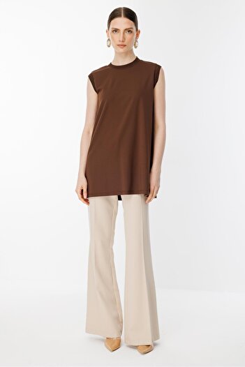 Ghisa Sleeveless Tunic Brown 4677