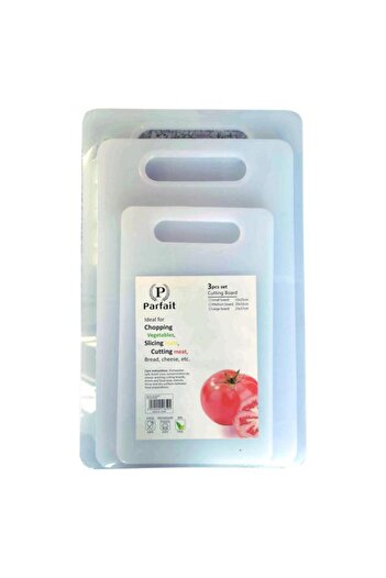 Generic PARFAIT 3-Piece Dishwasher Safe BPA-Free Durable Cutting Board White 9200