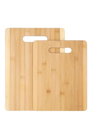 Generic Core Kitchen 2-Piece Eco-Friendly Bamboo Anti-Microbial Series Cutting Board Set Beige