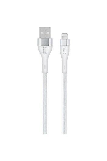 Generic AL FANAR 480Mbps 2.4A Braided USB Type-A to Lightning Fast Charging Cable White 1m C2-41A-LBW09