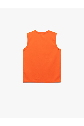Koton Crew Neck Sleeveless T-Shirt with Print Detail