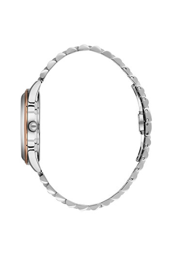 Daniel Klein Dk.6.14033-5 3 Atm Water Resistant Steel Case Steel Cord Rose-Silver Men Wrist Watch