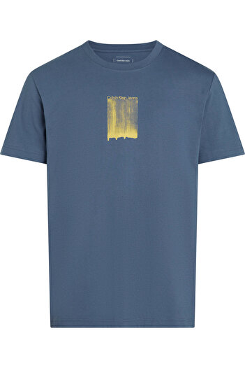 Calvin Klein Calvin Klein Men Vintage Indigo Brush Stroke Graphic T-Shirt