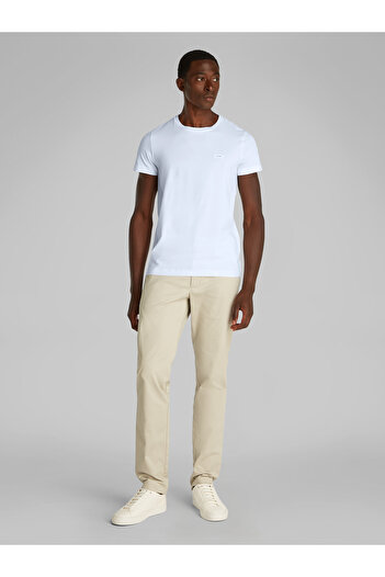 Calvin Klein Calvin Klein Men Bright White Stretch Slim Fit Short Sleeve T-Shirt