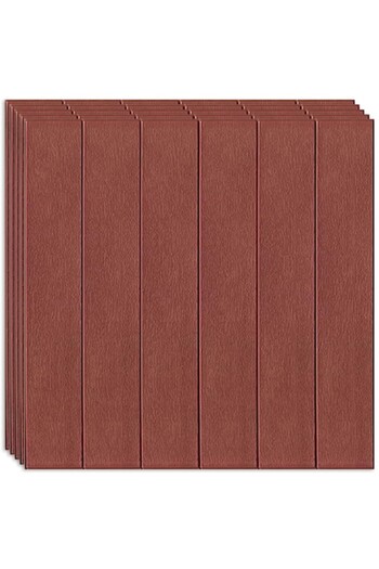 HOZRO Set of 100 x HOZRO self-adhesive 3D wallpaper, imitation wood panel pattern, covers an area of ​​49 sq m, d