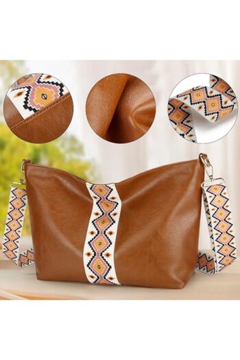 Generic iCozzier Hobo Crossbody Bags for Women Vegan Leather Handbags Purses for Women Tote Purse Shoulder B