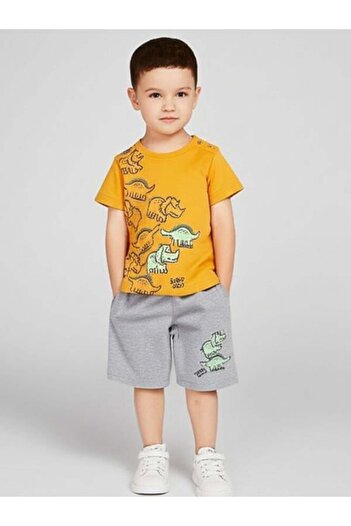 Zekids Baby Boy Animal Printed Shorts Set