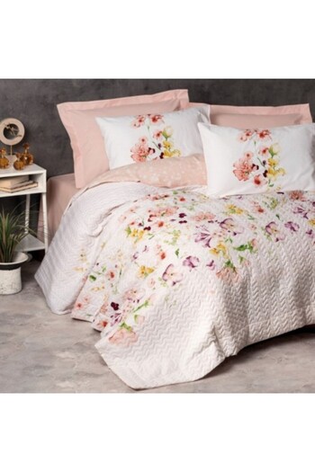 Cotton Box 4-season bedding set, 100% cotton, ranforce with flowers, 1 person, Cotton Box, Emma