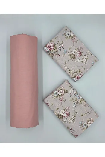 pınarhome collectıon 100% Organic Cotton Soft Fabric Embedded Sheets+Pillow Cover Corner Depth 28-30 Cm**New Season**