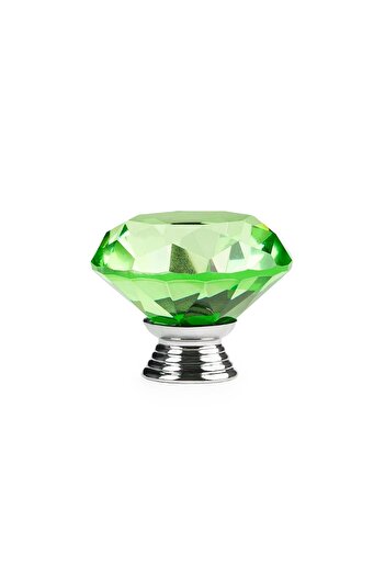 Onuvio Mâner de mobilă ™, tăietură diamantată de lux, cristal K9, 40 mm - Verde
