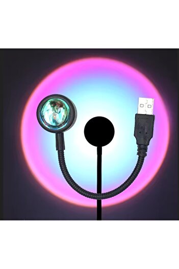 sgeteknoloji USB LED GÖKKUŞAĞI NEON GECE IŞIĞI TEK MOD TUŞSUZ PROJEKTÖR LAMBASI FOTOĞRAF ÇEKİM IŞIĞI DEKORATİF IŞ