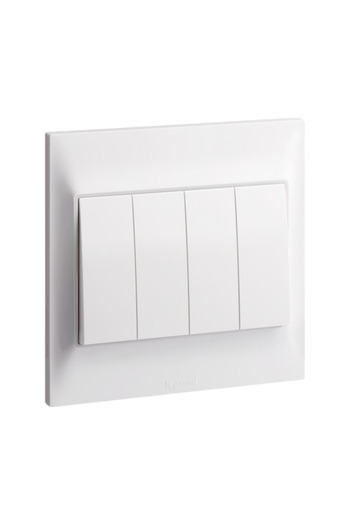 Legrand White Quadruple Switch 16 Amps Legrand