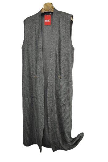 elma abone New Season Knitted Long Vest