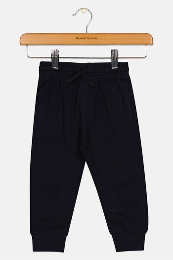 Fox Toddlers Boy Plain Drawstring Sweatpants, Dark Navy