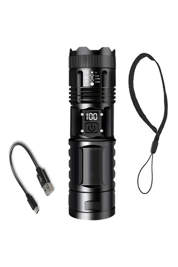 Generic APF® Powerful, Ultra Bright Telescopic LED Flashlight with Phone Charging Function